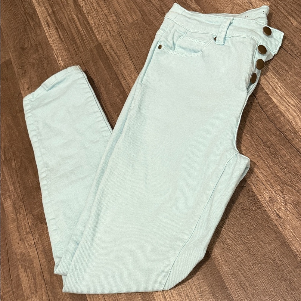 Soft Surroundings Sz 6 Women's High-Rise Skinny Jeans in Light blue